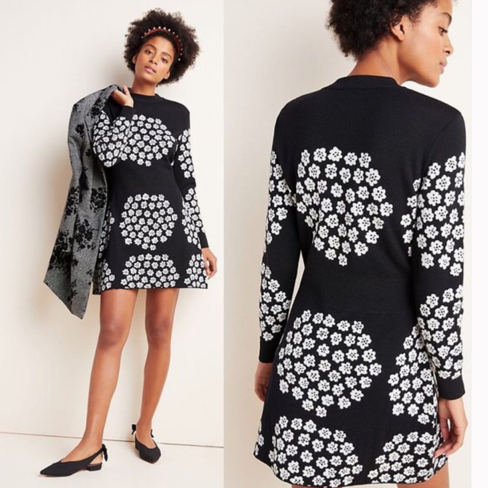 Marimekko Vuolas Puketti Knitted Merino Wool Dress Size XS NWT - Picture 7 of 15